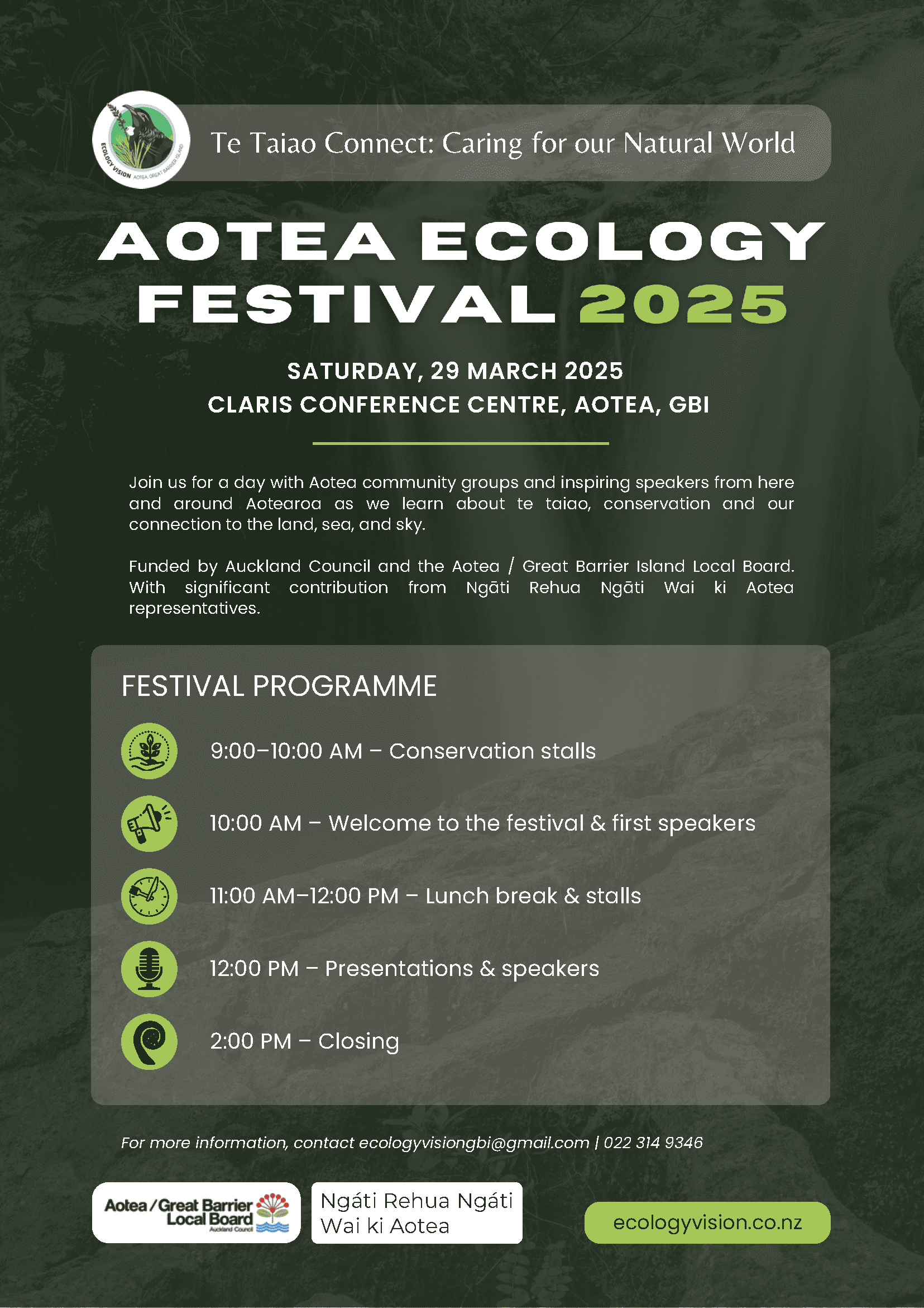 Aotea Ecology Festival Poster