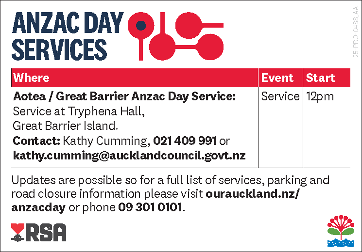 Auckland Council Anzac Day 2025_Aotea Advocate_94.5×66
